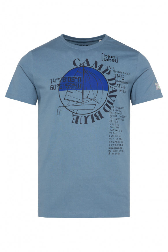 CAMP DAVID T-Shirt mit Sailing Print - smokey sky