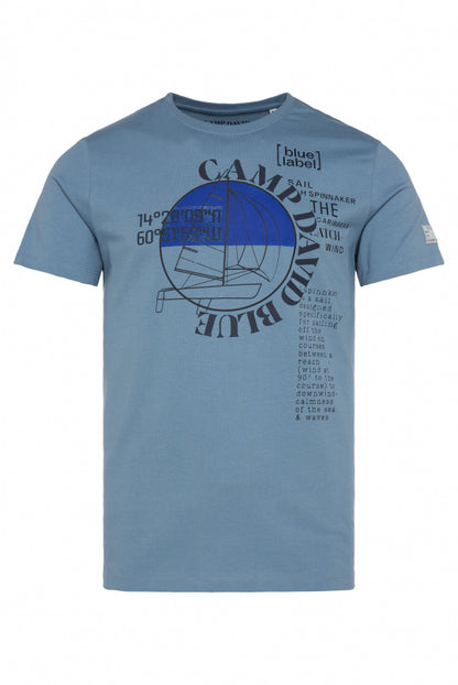 CAMP DAVID T-Shirt mit Sailing Print - smokey sky