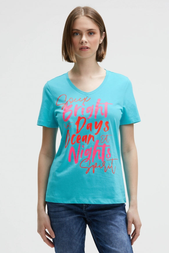 SOCCX T-Shirt mit Rundhalsausschnitt und Artwork