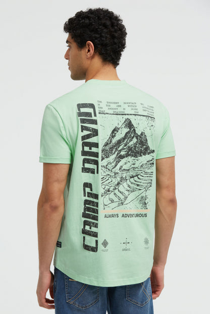 CAMP DAVID T-Shirt Relaxed Fit mitBackprint - light mint