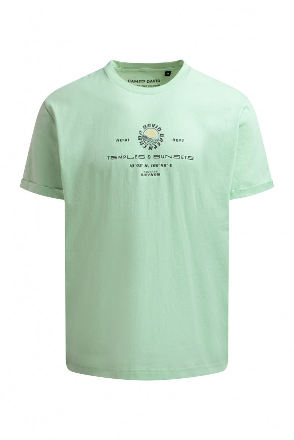 CAMP DAVID T-Shirt Relaxed Fit mitBackprint - light mint