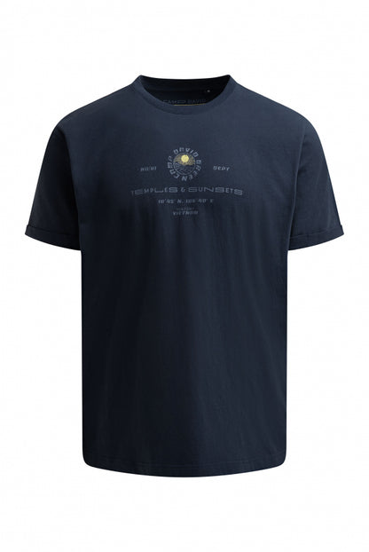 CAMP DAVID T-Shirt Relaxed Fit mit Backprint - faded navy