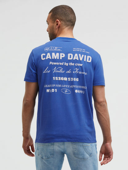 CAMP DAVID T-Shirt Relaxed Fit mit Rückenprint - signal blue