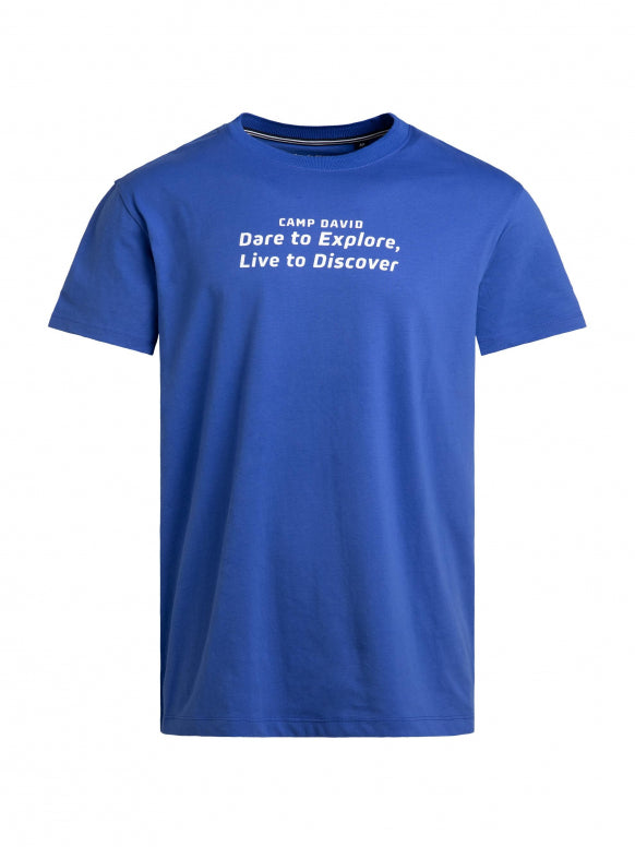 CAMP DAVID T-Shirt Relaxed Fit mit Rückenprint - signal blue