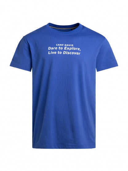 CAMP DAVID T-Shirt Relaxed Fit mit Rückenprint - signal blue