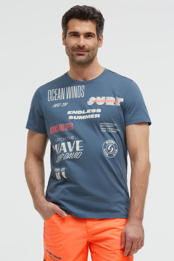 CAMP DAVID T-Shirt Rundhals mit Artwork