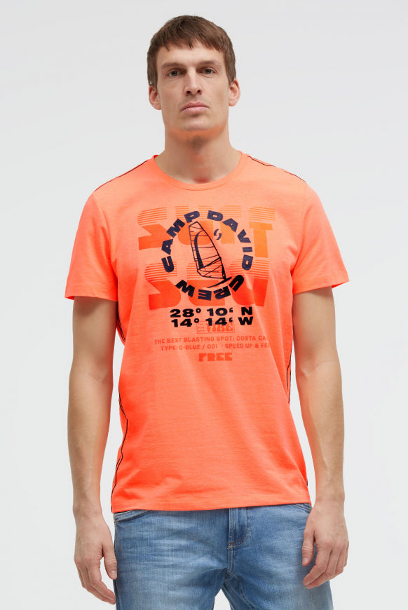 CAMP DAVID T-Shirt Rundhals mit Artwork