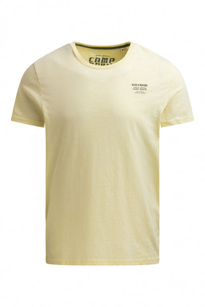 CAMP DAVID T-Shirt Rundhals mit Backprint - lemon juice