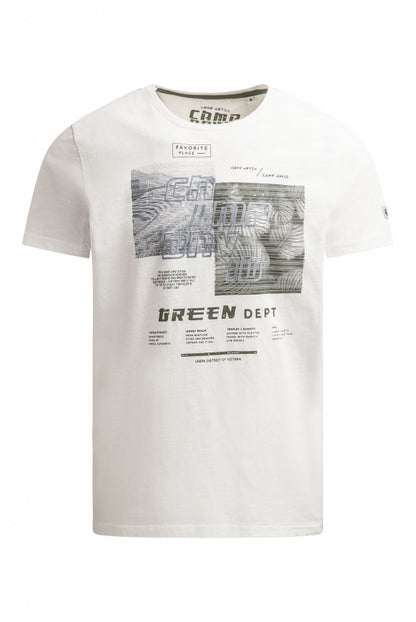 CAMP DAVID T-Shirt Rundhals mitFrontprint - ivory