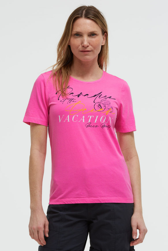 SOCCX T-Shirt Rundhals mit Rubber Print