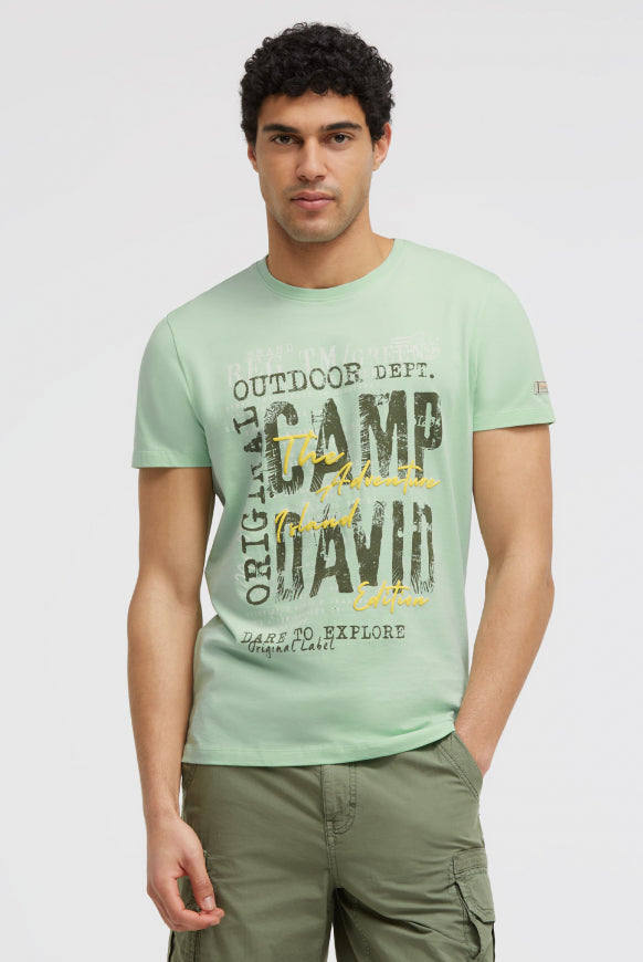 CAMP DAVID T-Shirt Rundhals mit Logo Prints