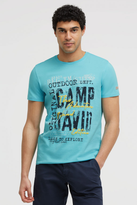 CAMP DAVID T-Shirt Rundhals mit Logo Prints