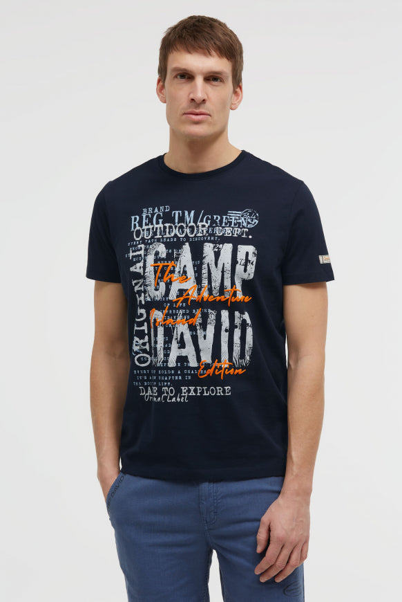 CAMP DAVID T-Shirt Rundhals mit Logo Prints