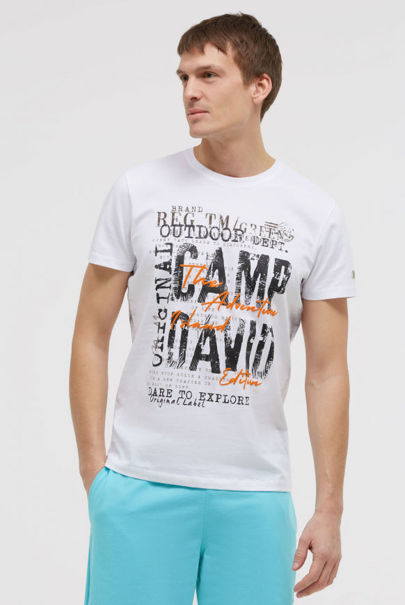 CAMP DAVID T-Shirt Rundhals mit Logo Prints