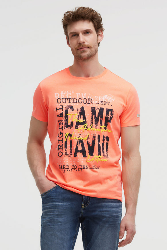CAMP DAVID T-Shirt Rundhals mit Logo Prints