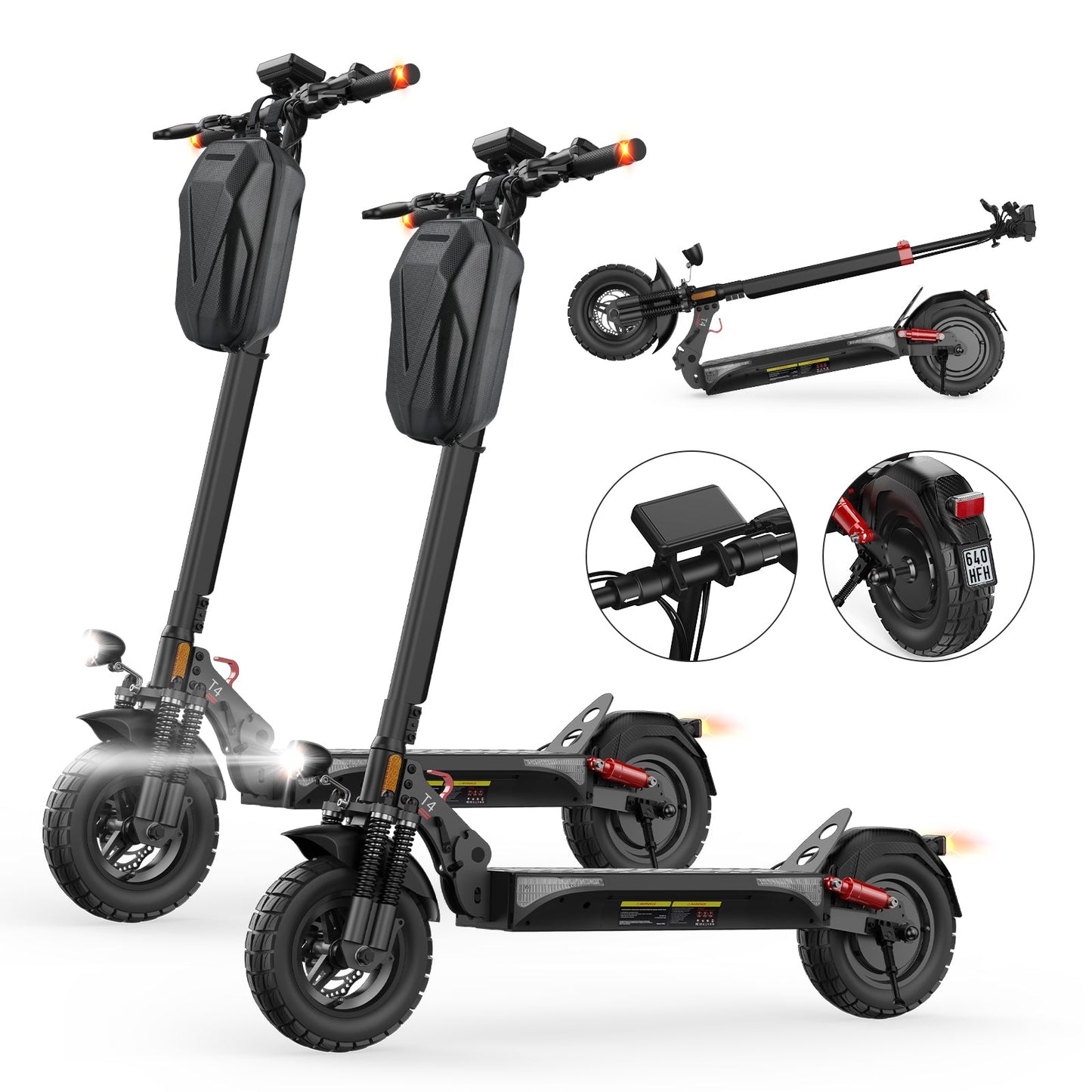 iScooter T4 Klappbarer Offroad-E-Scooter mit ABE/eKFV Straßenzulassung - 2 × T4