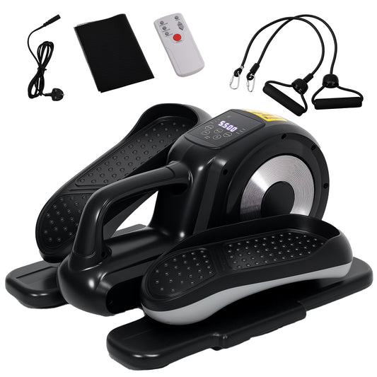 SPORTNOW Mini-Ellipsentrainer Untertisch Mini Crosstrainer für zuhause Ellipsen Beintrainer mit 12-stufig Geschwindigkeit, LCD Anzeige, Fernbedienung, Vorwärts-& Rückwärtsbewegung für Büro, Senioren   Aosom
