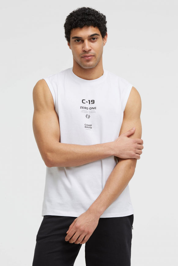 CAMP DAVID Tanktop mit Label Prints