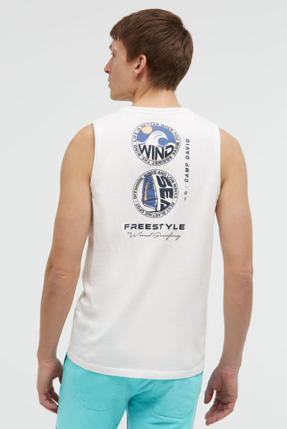CAMP DAVID Tanktop mit Rücken-Print