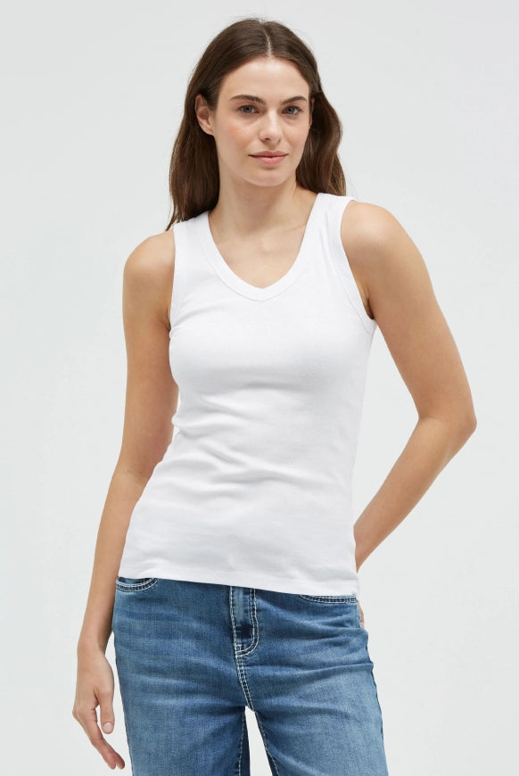 SOCCX Tanktop mit V-Neck und Rückenprint
