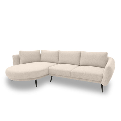 Ecksofa 200 020, Sofa in L-Form, Federkernpolsterung, 292 x 180 x 85 cm (BxTxH), beige   Aosom
