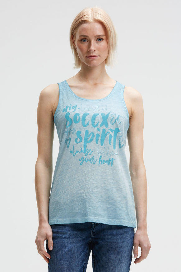 SOCCX Top mit Glitter Print