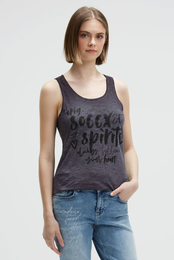 SOCCX Top mit Glitter Print