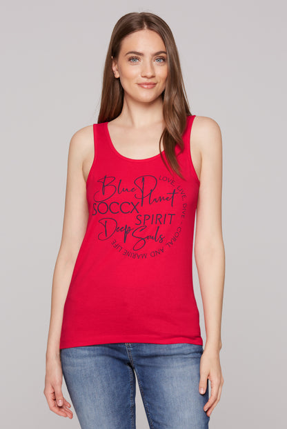 SOCCX Top mit Label Print - speed red