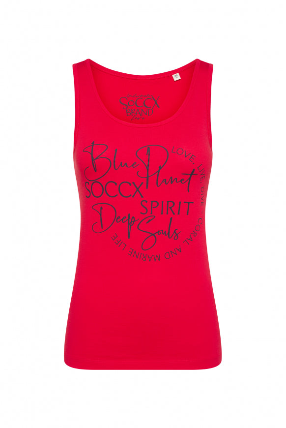 SOCCX Top mit Label Print - speed red