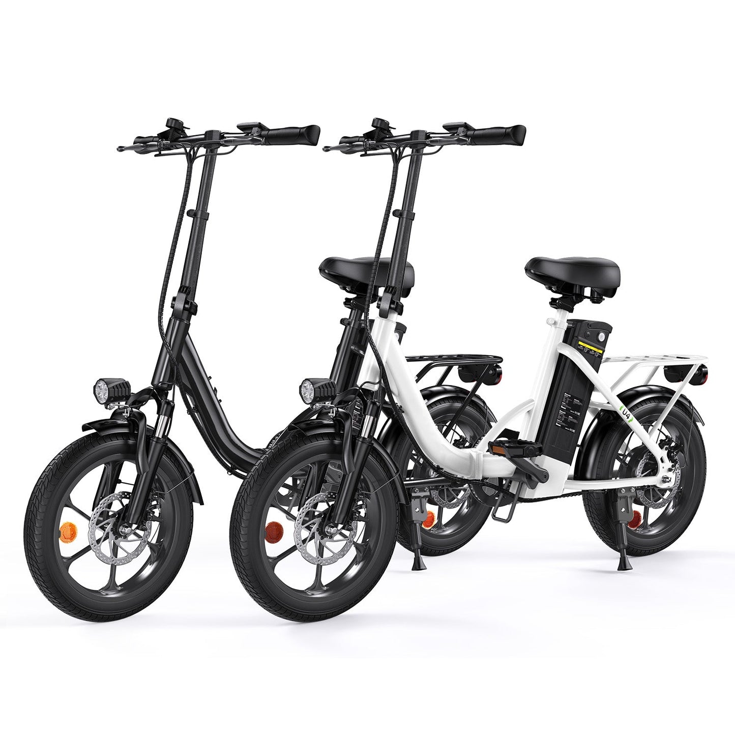 U4 Tiefeinsteiger Klappbar E-Bike - Schwarz+Weiß