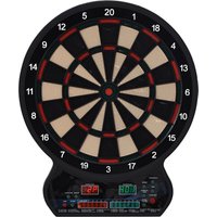 HOMCOM Elektronisches Dartspiel 27 Hauptspiele für bis zu 8 Spieler LED-Anzeige Schwarz   Aosom