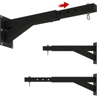 SPORTNOW Boxsack Wandhalterung einstellbare Boxsack Halterung für Punch Bag Sandsack aus Stahl schwarz für Fitness & Training   Aosom.de