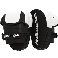 SPORTNOW Boxschlagpolster, Boxhandschuhe, für Boxtraining, mit Fingerschutz, Schlagpolster für Muay Thai, Kickboxen, Kampfkünste, MMA, weiß   Aosom