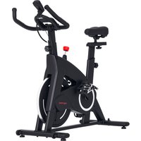 SPORTNOW Magnetisches Heimtrainerfahrrad leises Standfahrrad - verstellbarer Widerstand, Sattel und Lenker, 10 kg Schwungrad, LCD-Bildschirm, Tablettenhalterung, Indoor-Fahrrad, Schwarz   Aosom