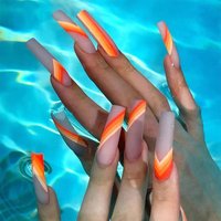Red Line Nail Piece Wearable Manicure False Nail Wearing Manicure Finished Product Removable Nail