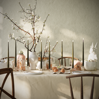 LED-Kerzenlicht Mit Lack-Set – Dunkelgrün – 8 Stück 38 cm Kerzenlicht