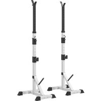 HOMCOM 2er Set Hantelständer 3 Ebenen Höhenverstellbar Hantelablage aus Stahl Langhantelablage bis 200 kg belastbar Squat Rack Langhantelständer Hantelscheibenständer für Krafttraining   Aosom