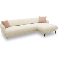 Ecksofa 200 023, L-Form, Rückenfunktion, Holz-Füße, 269 x 156 x 73 (BxTxH), creme   Aosom