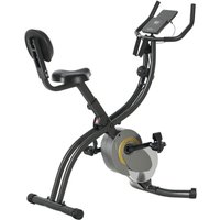 HOMCOM Heimtrainer Fahrrad Trimmrad mit 16-stufig einstellbarem Magnetwiderstand & Spannseil, Schwarz Grau, Fitnessgerät für Zuhause   Aosom.de