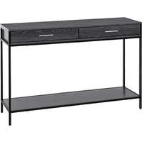 HOMCOM Konsolentisch Beistelltisch Eingangstisch mit 2 Schubladen und Unterregal, Stahl grau 120x30x81,5 cm für Flur & Wohnzimmer   Aosom.de