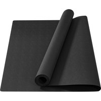 HOMCOM Bodenschutzmatte für Fitnessgeräte rutschfest Fitnessmatte 4 mm Dicke Unterlegmatte Sportmatte Multifunktionsmatte für Yoga Laufband Heimtrainer Yogamatte Bodenmatte 200x100 cm Schwarz   Aosom