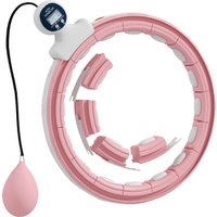 SPORTNOW Hula Hoop Reifen Hula-Hoop-Fitnessreifen mit Massagestacheln, verstellbar von 76 bis 113 cm Taillenumfang, 16 abnehmbare Abschnitte, Fitness   Aosom