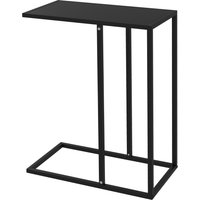 HOMCOM Beistelltisch  Couchtisch in C-Form, Sofatisch, Nachttisch mit Stahlgestell, Laptoptisch für Schlafzimmer, Büro, Schwarz  Aosom