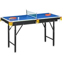 SPORTNOW Multigame Spieletisch 2in1 Multifunktionstisch Tischtennis Billard für Kinder & Erwachsene, Stahl 140x63x60-80cm, grün   Aosom.de