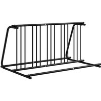 DURHAND Fahrradständer, bis 6 Fahrräder, Mehrfachständer, wetterfest, 155 x 100 x 75 cm, Stahl   Aosom