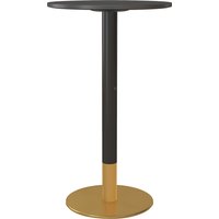 HOMCOM Bartisch runder Bistrotisch Stehtisch Küchentisch modernes Design Stahlgestell 60L x 60B x 102H cm schwarz   Aosom