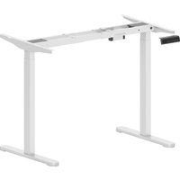 HOMCOM Höhenverstellbarer Schreibtisch Gestell Elektrisch Tischgestell mit 2 Motoren & 3 Speicher-Steuerung Schreibtischbeine mit geringerem Rauschen, Kollisionsschutz Weiß   Aosom