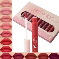 hot selling cosmetics KISS RUILY matte velvet lip glaze set non stick lipstick