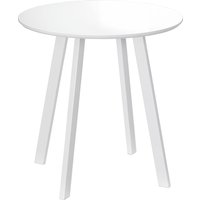 HOMCOM Esstisch  Runder Küchentisch, Beistelltisch, Esszimmertisch, abgeschrägte Beine, Weiß, 72x72x75cm  Aosom