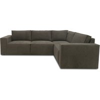 Ecksofa 101 017, Sofa, L-Form, Sofa, Couch, Polsterecke, Eckcouch, 277 x 197 x 84 cm (BxTxH), Schlamm   Aosom
